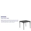 Flash Furniture 24" X 24" X 20.25", Vinyl Top, Black JB-TABLE-BK-GG